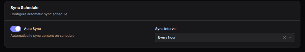 Media server integration sync schedule